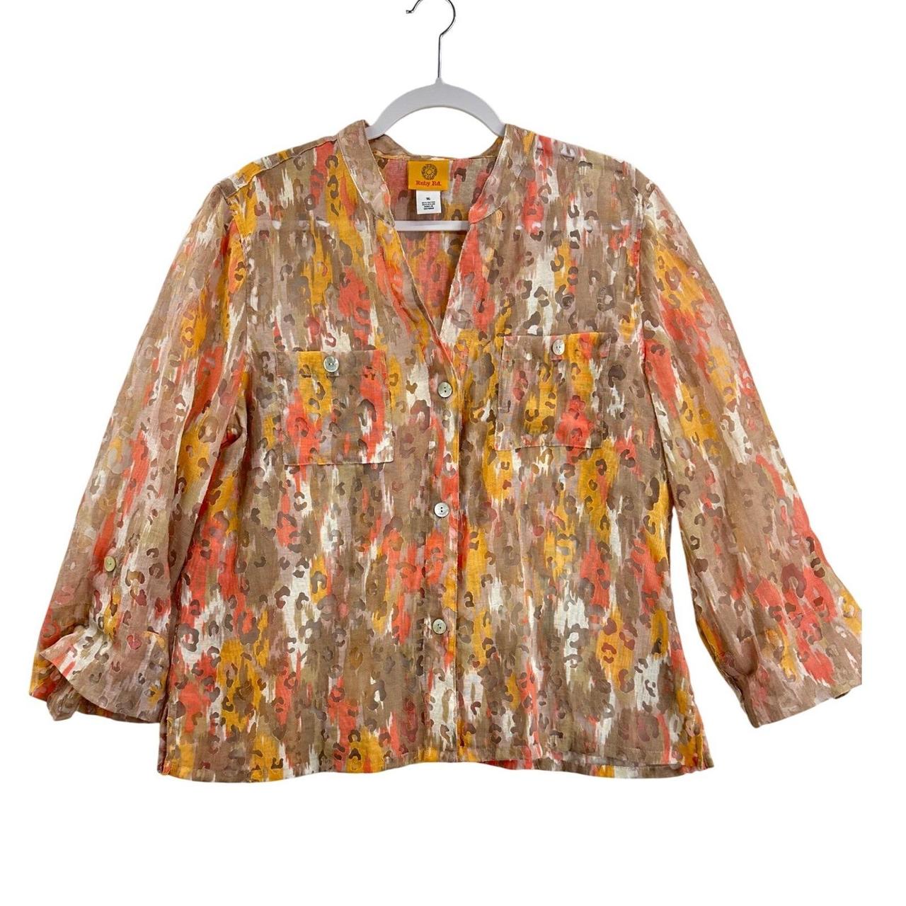 Ruby Rd. Women's Blouse - Brown/Orange - 16 – Rub… - image 1