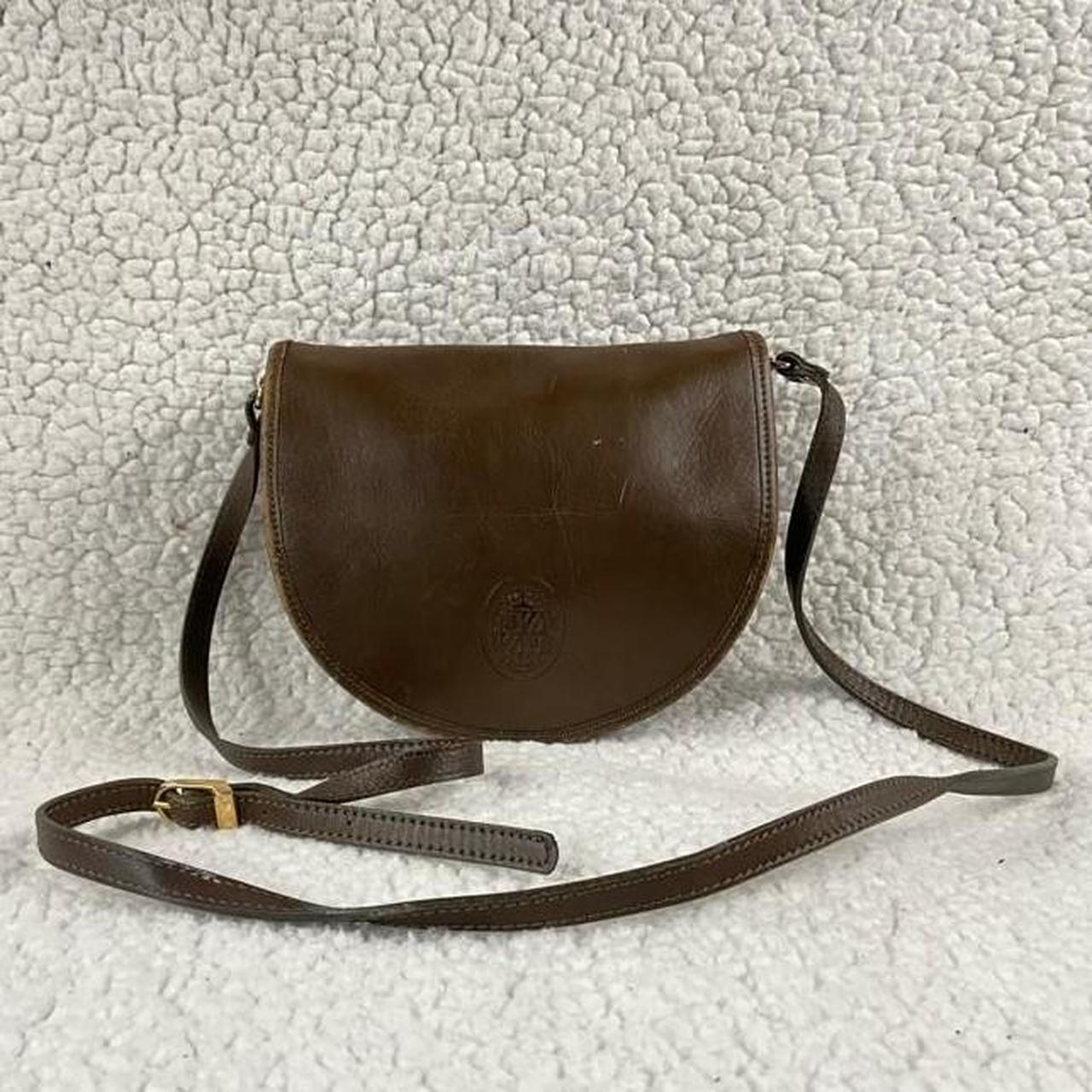 Jennifer Moore leather crossbody brown vintage bag - Depop