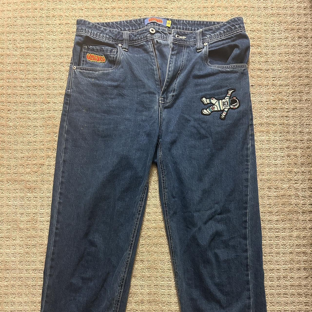 Empyre Jeans with custom embroidery. Very good... - Depop