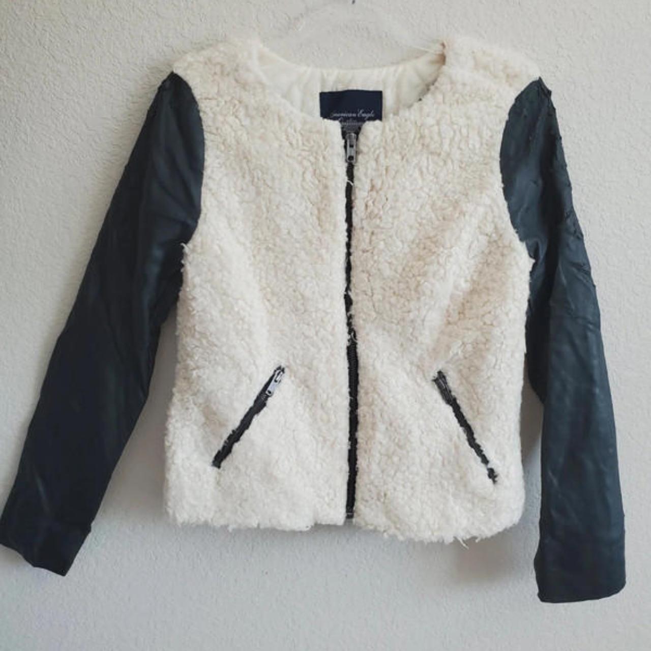 American eagle faux sherpa on sale jacket