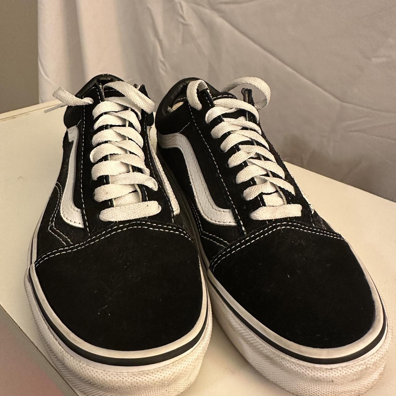 Black lace up vans. Only worn 3 times, good... - Depop