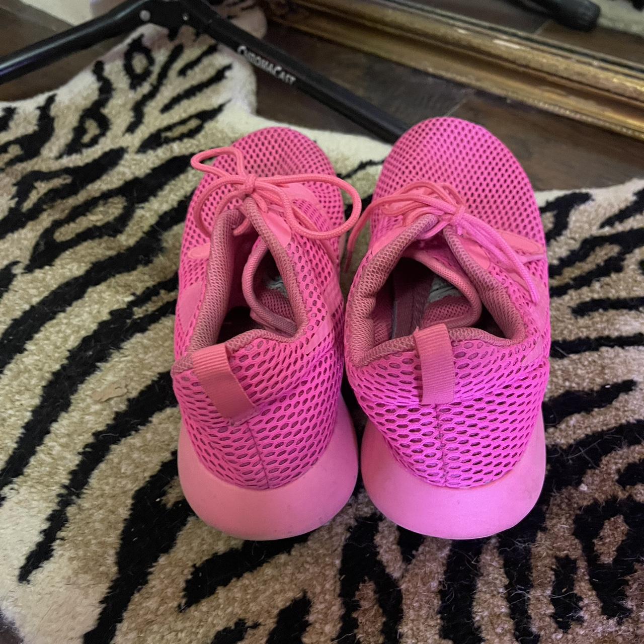 Hot pink Nike roshe running shoes. Depop