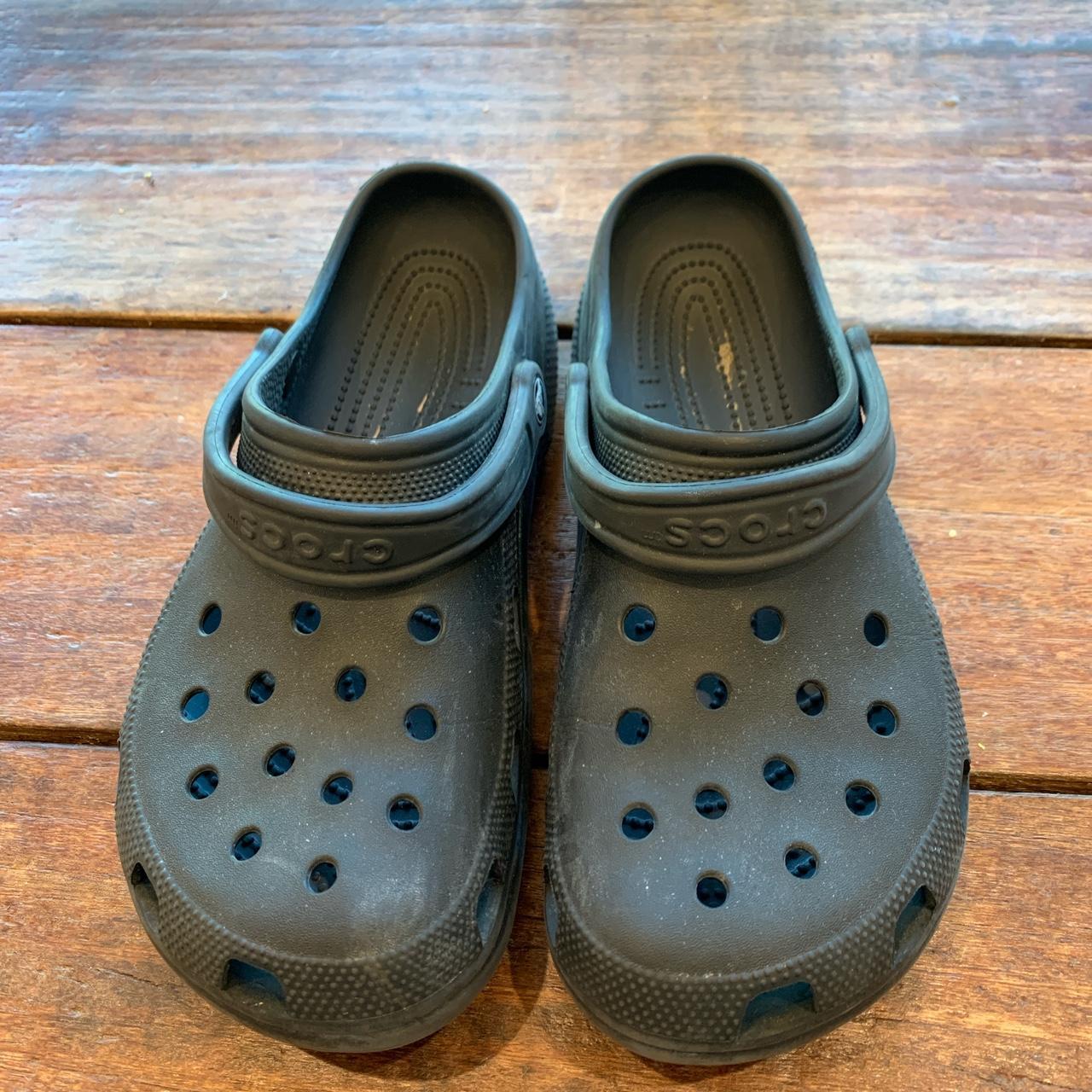 Men’s black Crocs FITS LIKE A 9.5 - Depop