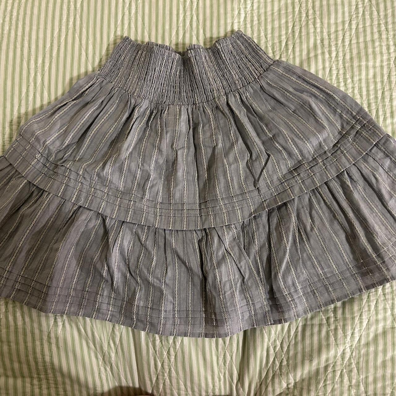 LoveShackFancy Women's Skirt - Grey/Blue - M – By… - image 1