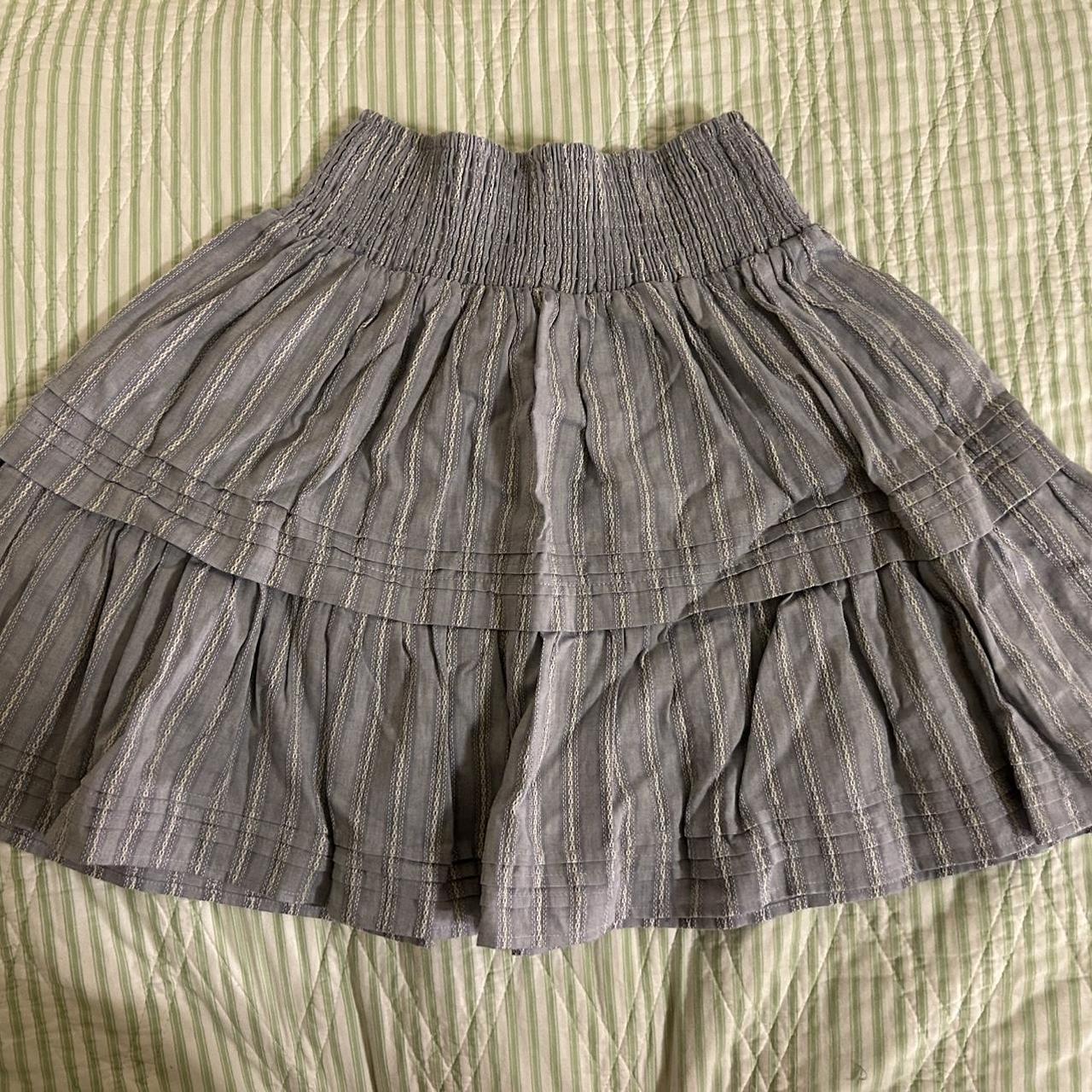 LoveShackFancy Women's Skirt - Grey/Blue - M – By… - image 3