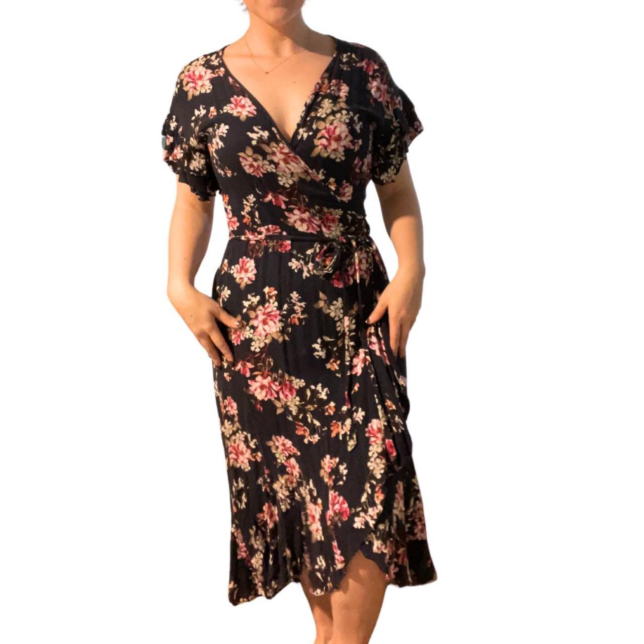 Chelsea and Violet Floral High Low Wrap Dress