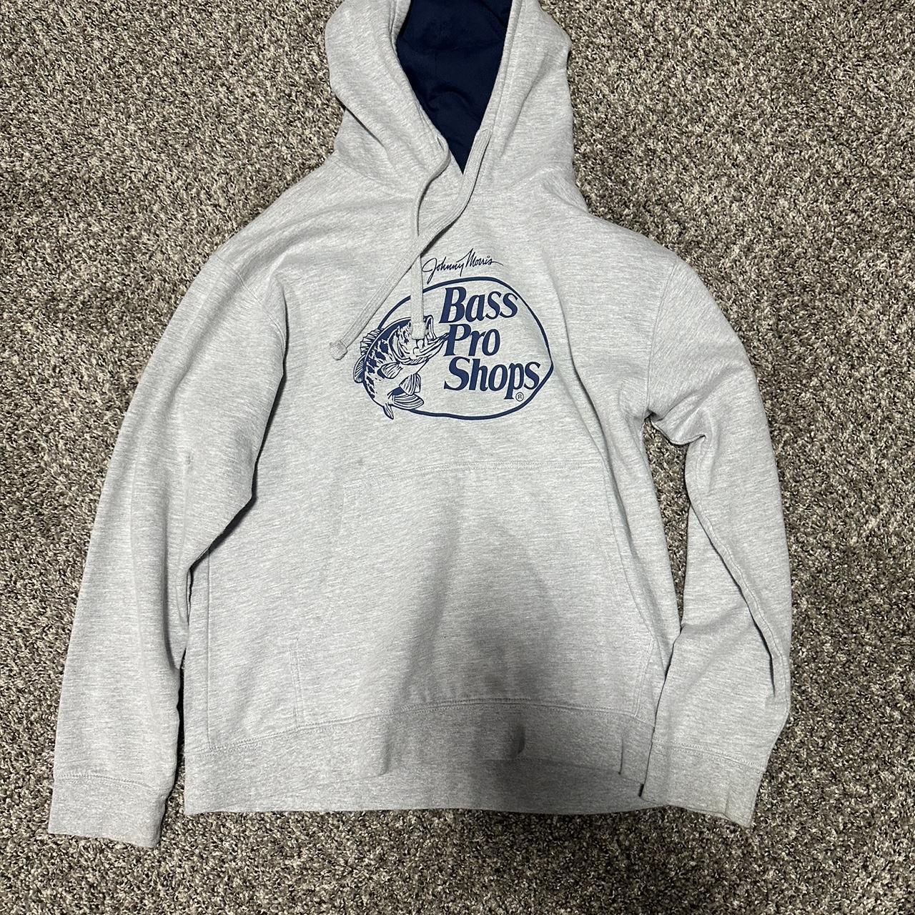 Grey Bass Pro Shops Hoodie Size: Men’s... - Depop