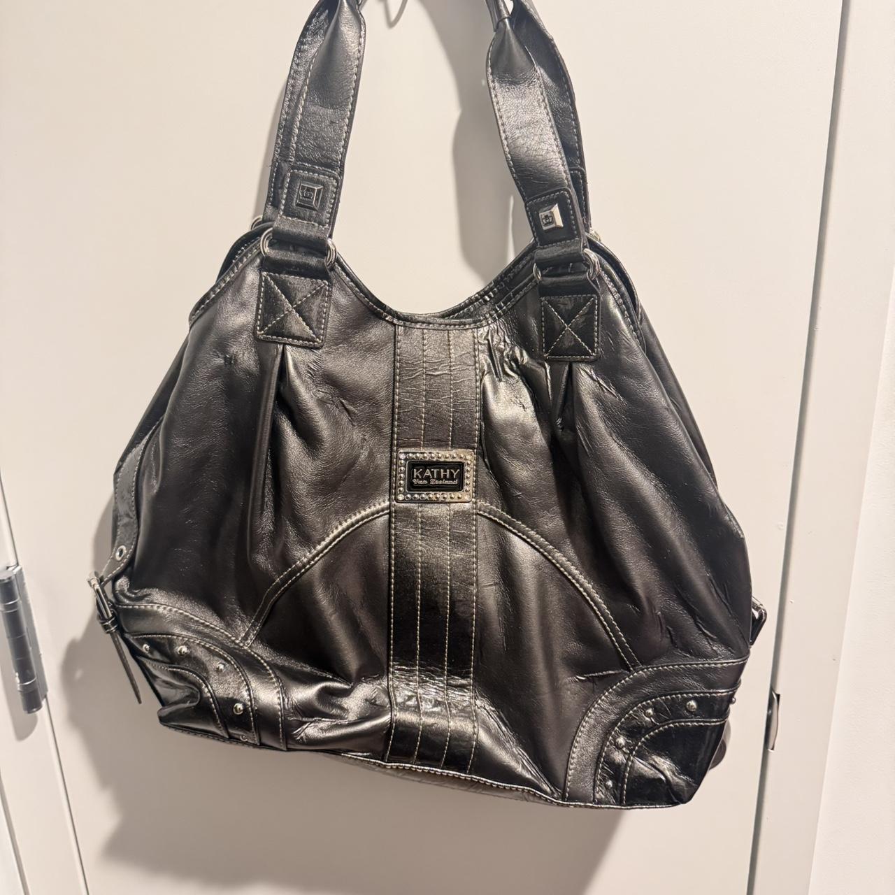 Kathy Van Zeeland black leather shoulder bag Depop