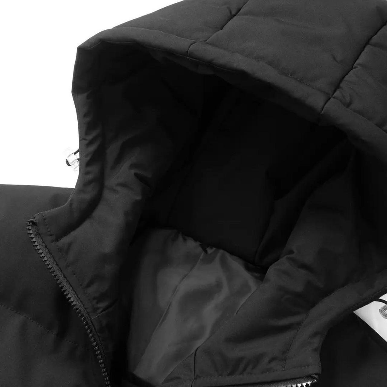 Men's plain hooded puffer coat Basically a uniqlo - Depop