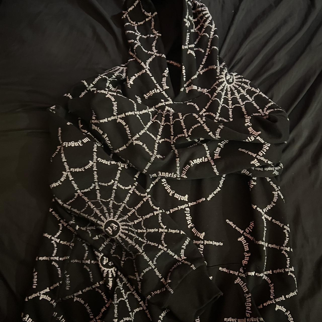 Extra large spider web palm angles hoodie Depop