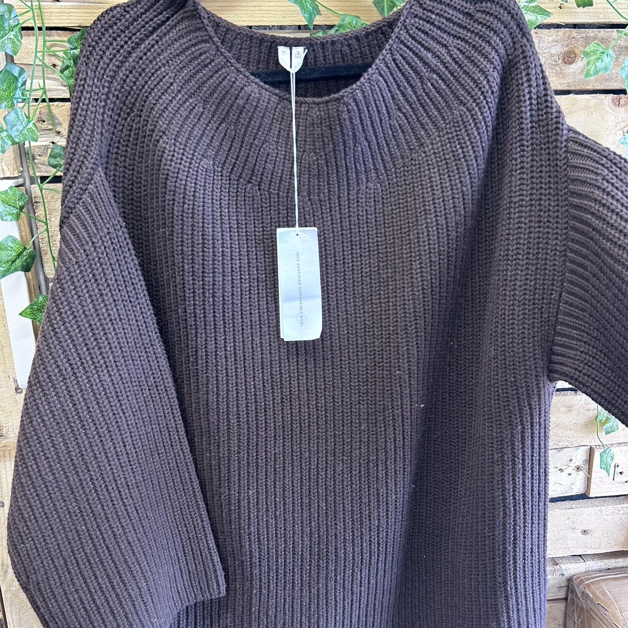 Arket RRP £129,00 chocolate brown knitted jumper... Depop