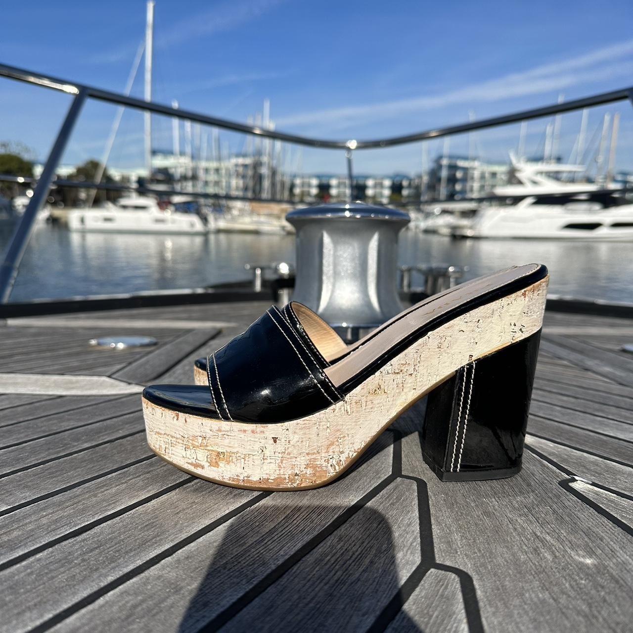 Prada cork wedge sale