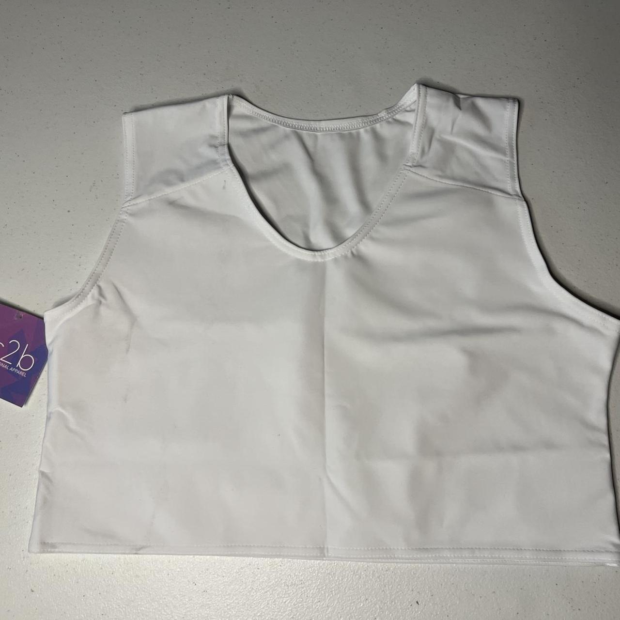 White, NWT, gc2b 4XL 1/2 tanktop binder. Fits the... Depop