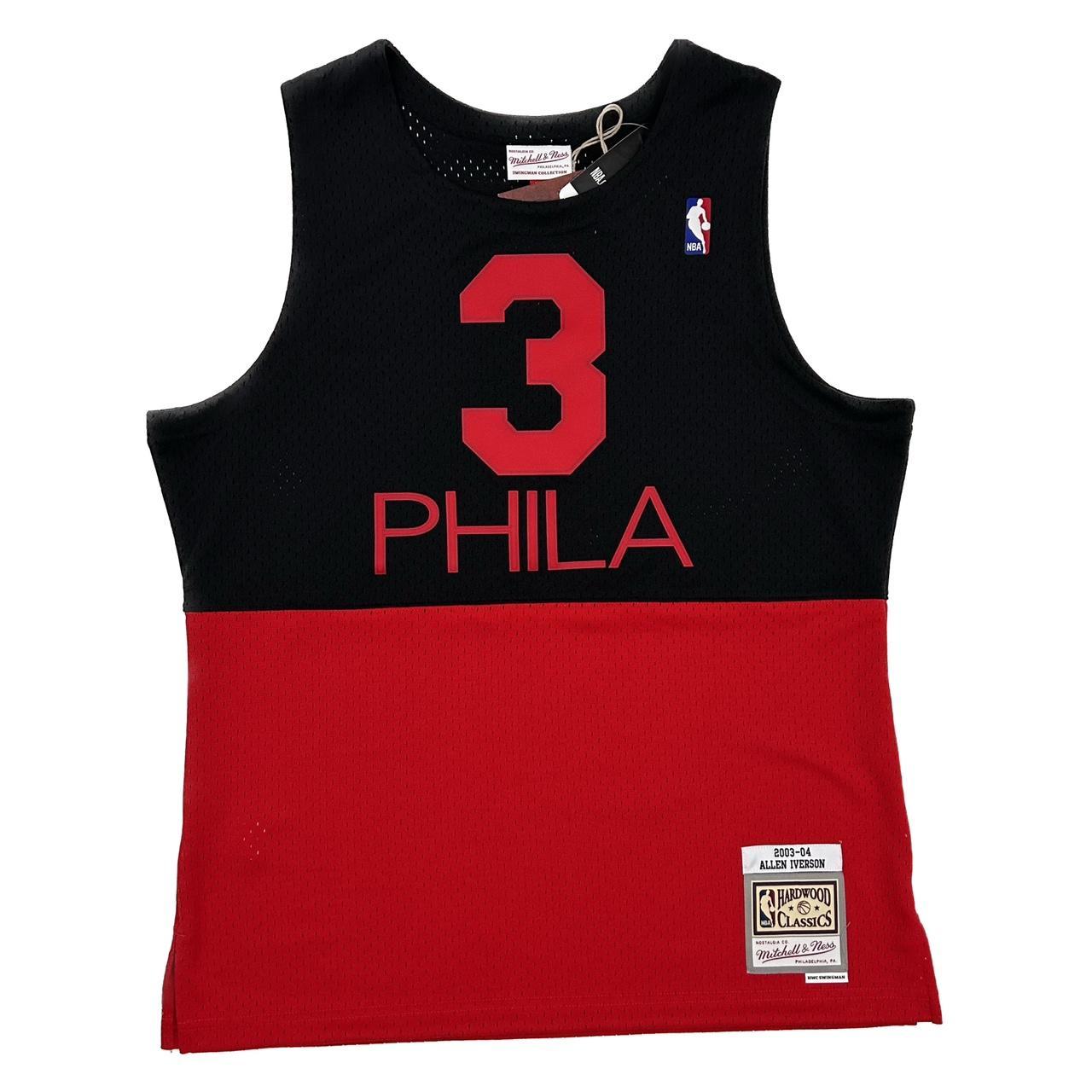 Philadelphia 76ers Allen Iverson Jersey Black Red - Depop