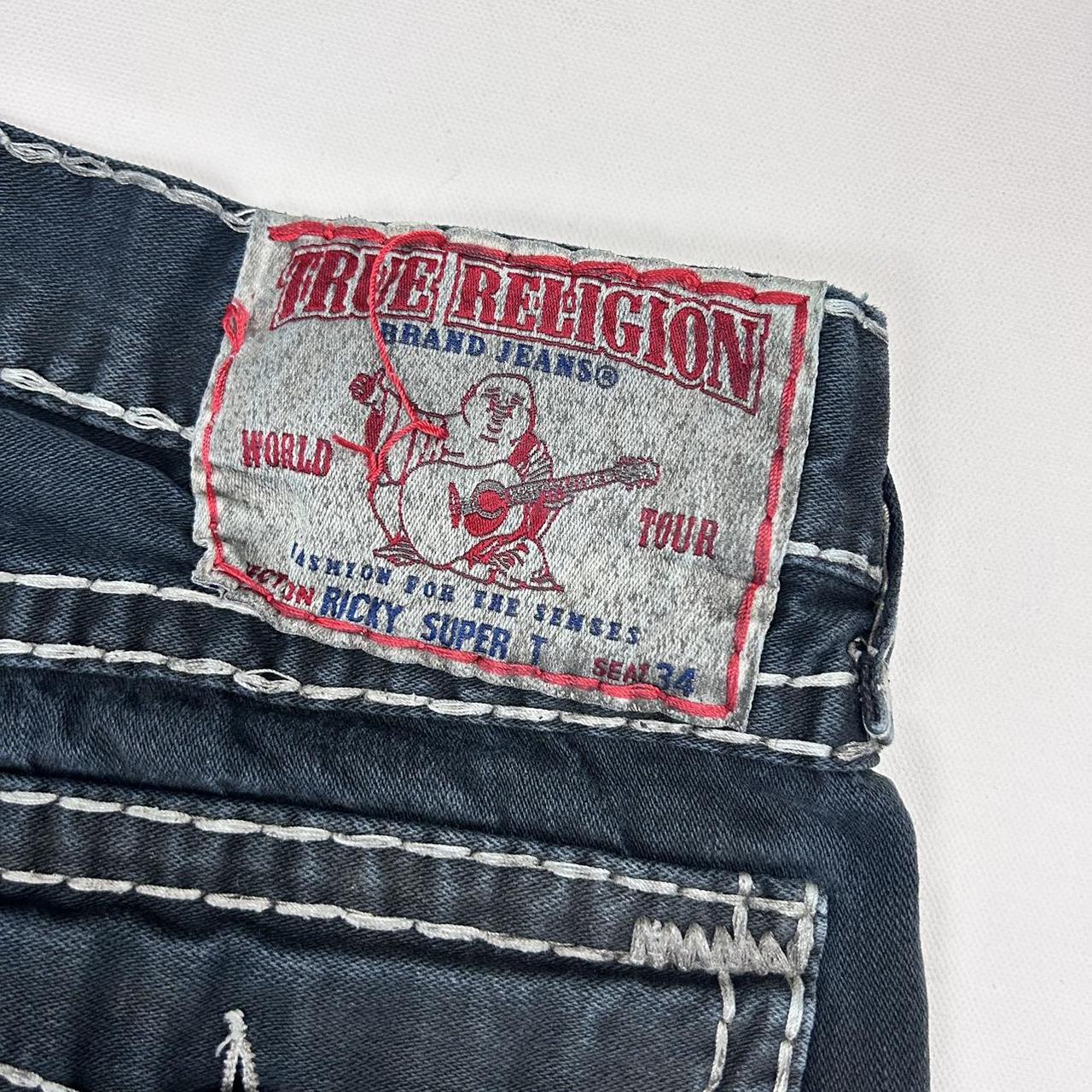 vintage true religion ricky super t black... - Depop