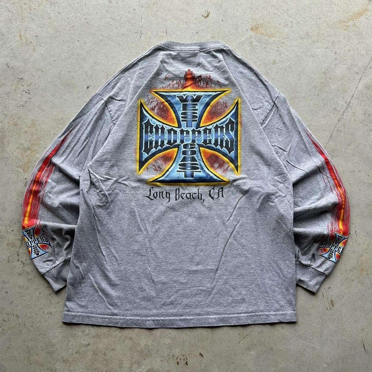 2000's y2k west coast choppers faded long sleeve tee | Depop