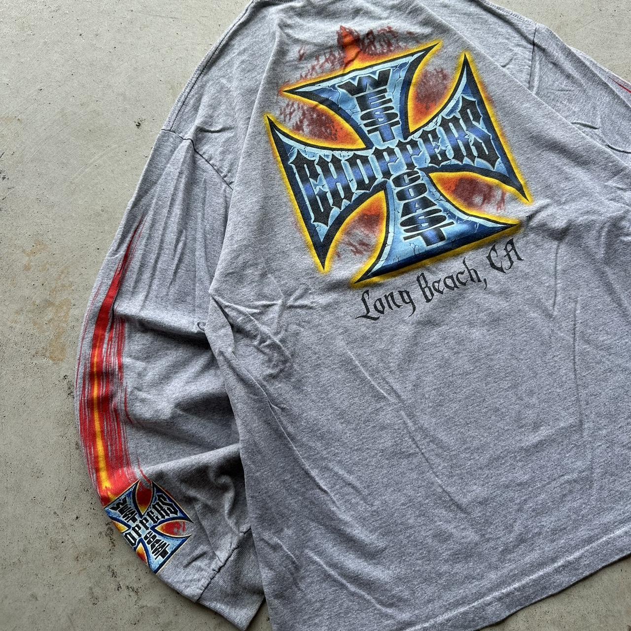 2000's y2k west coast choppers faded long sleeve tee | Depop
