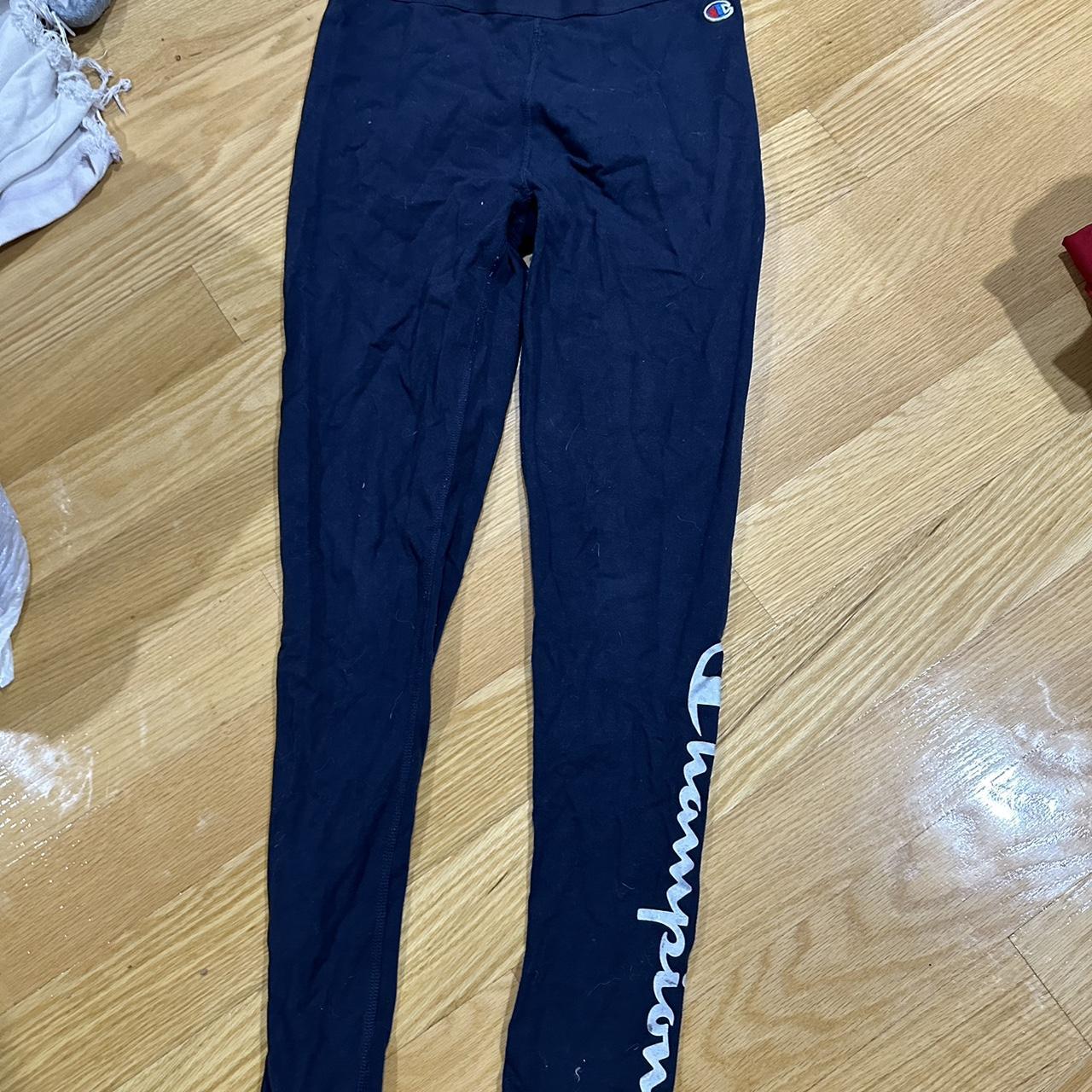 C9 Champion Womens Leggings Colorblock Navy Blue - Depop