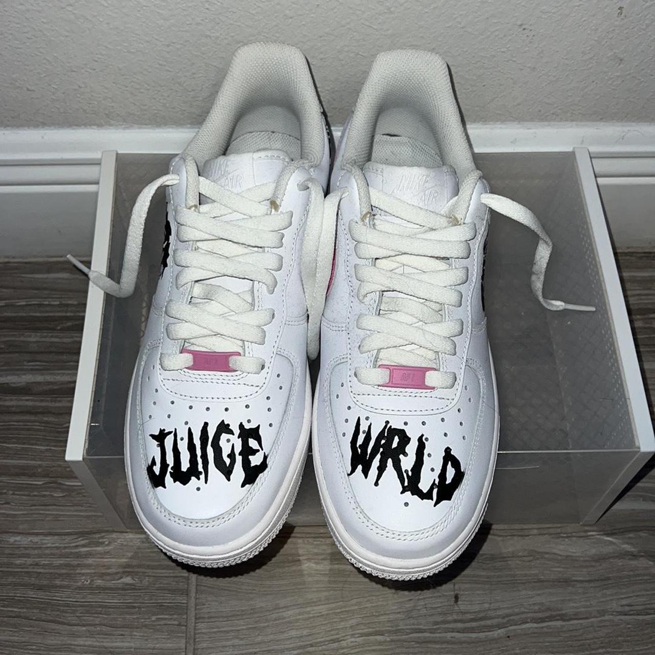Pink Juice Wrld 999 Sneakers Juice World 999 Air Forces Depop - Main Image