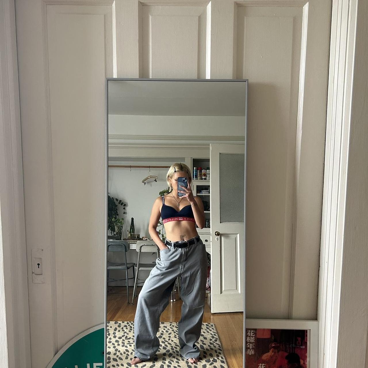 90s baggy ben davis pants grey workwear pants good... Depop