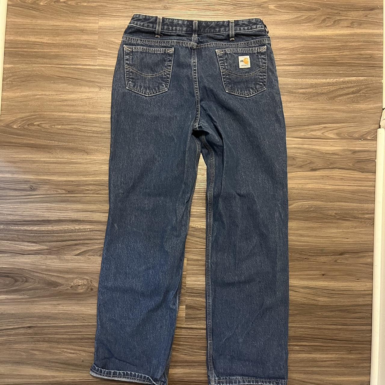 CARHARTT Jeans Women's 6x32 FR Signature Denim HRC2... - Depop