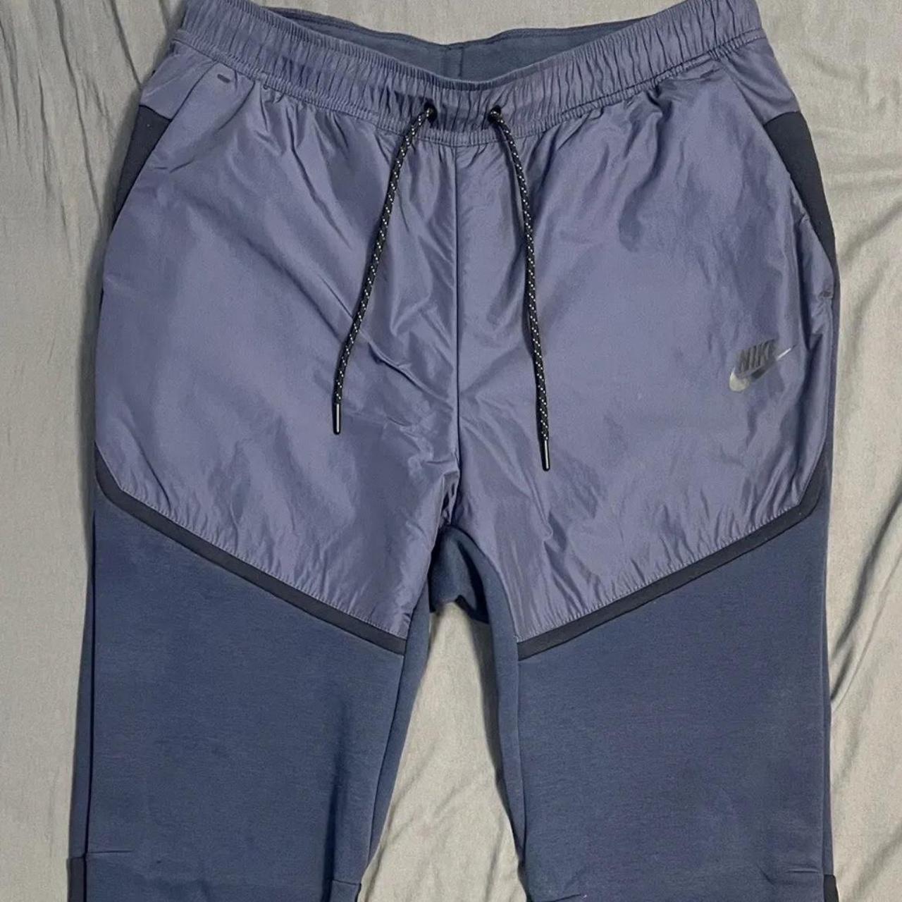 blue woven tech fleece