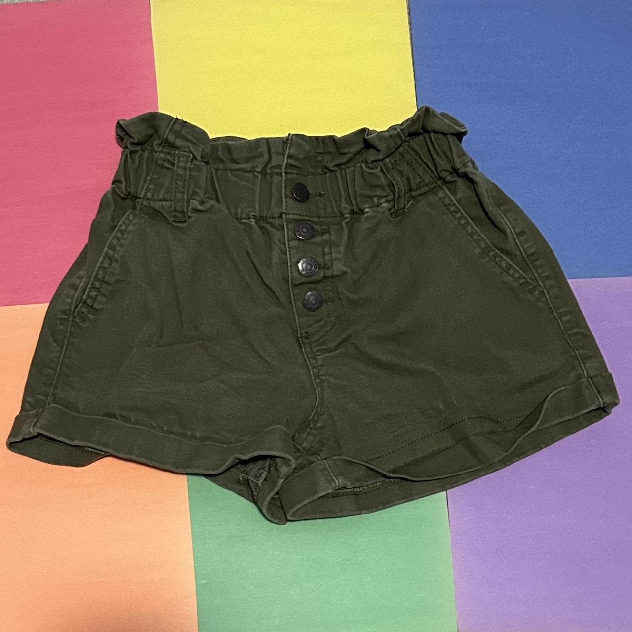 Dark green cheap jean shorts