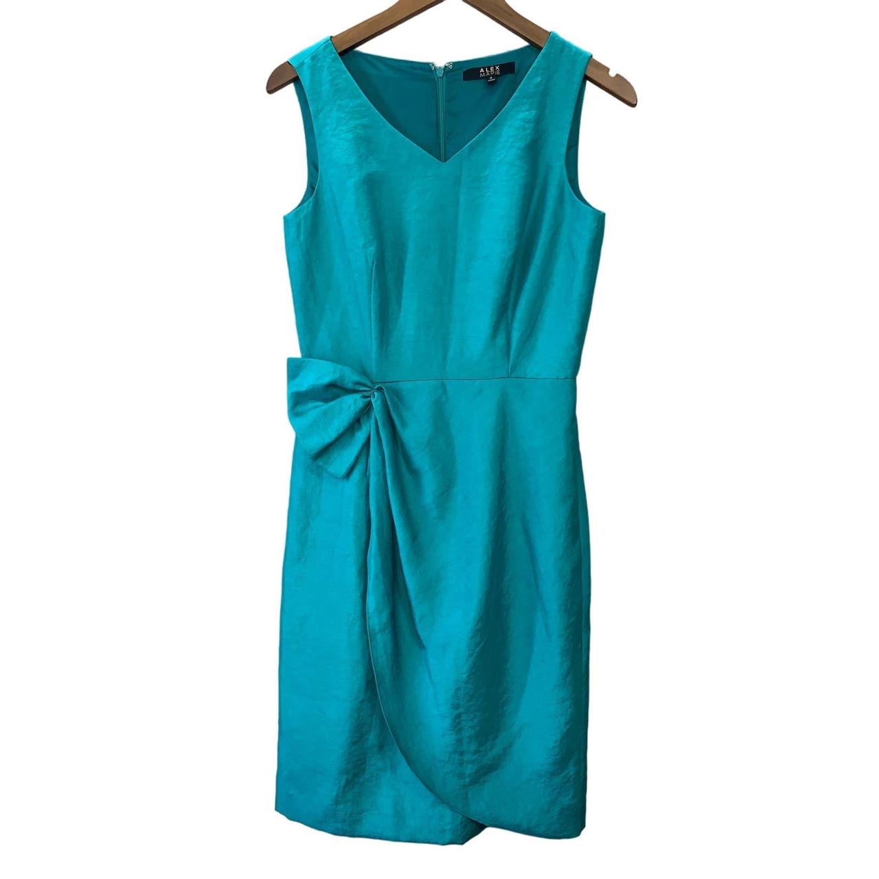 Alex Marie Teal Taffeta Cocktail Dress. This dress... - Depop