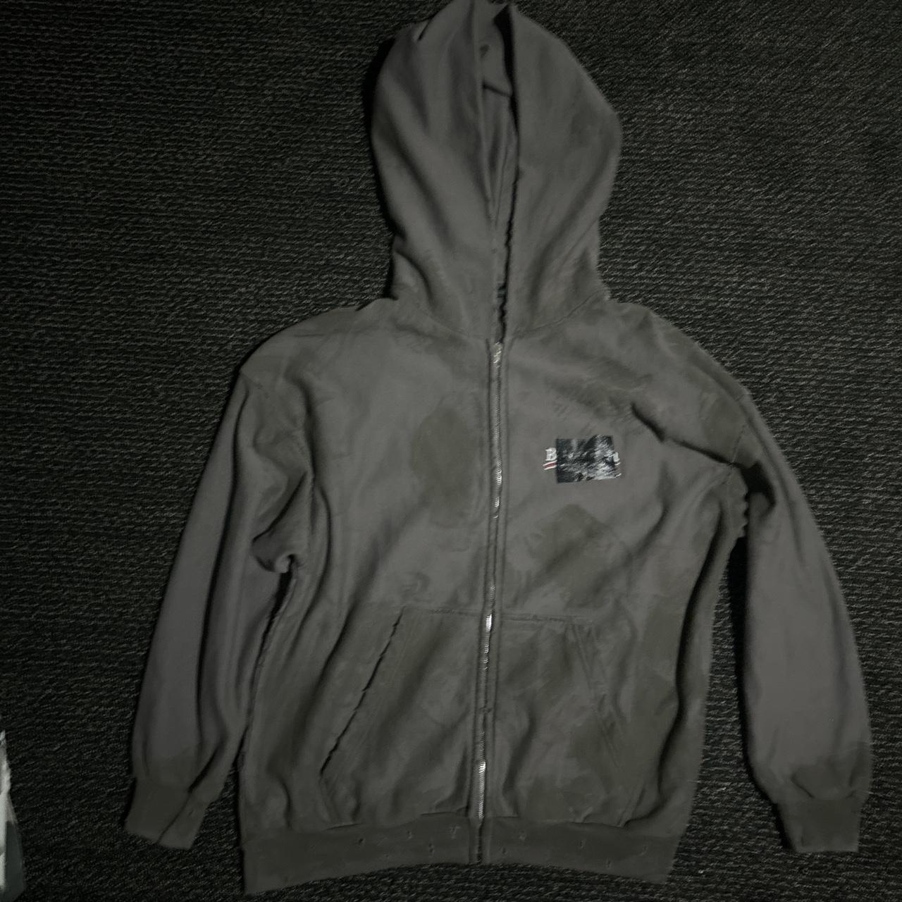 Balenciaga gaffer hoodie gray crazy distressing the... - Depop