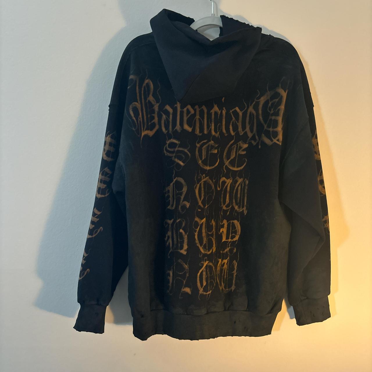 Balenciaga heavy metal zip up 100% authentic dm... - Depop