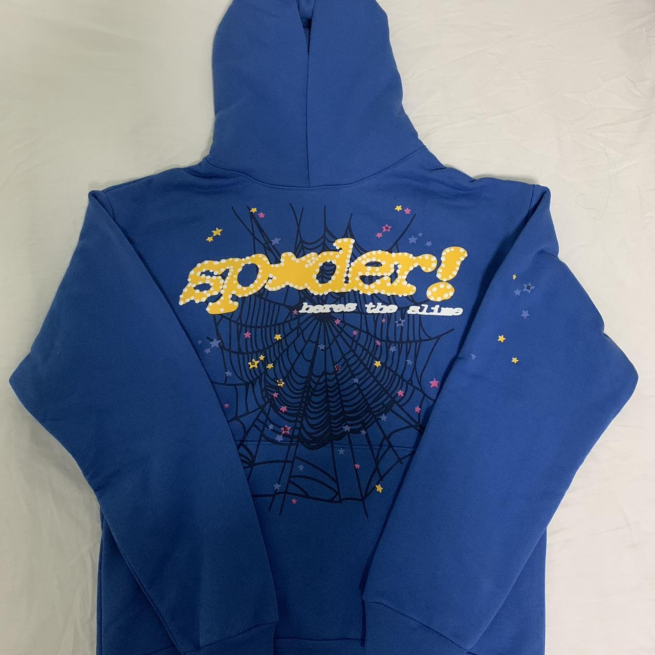 SP5DER TC HOODIE BLUE SIZE LARGE BRAND NEW COMES | Depop