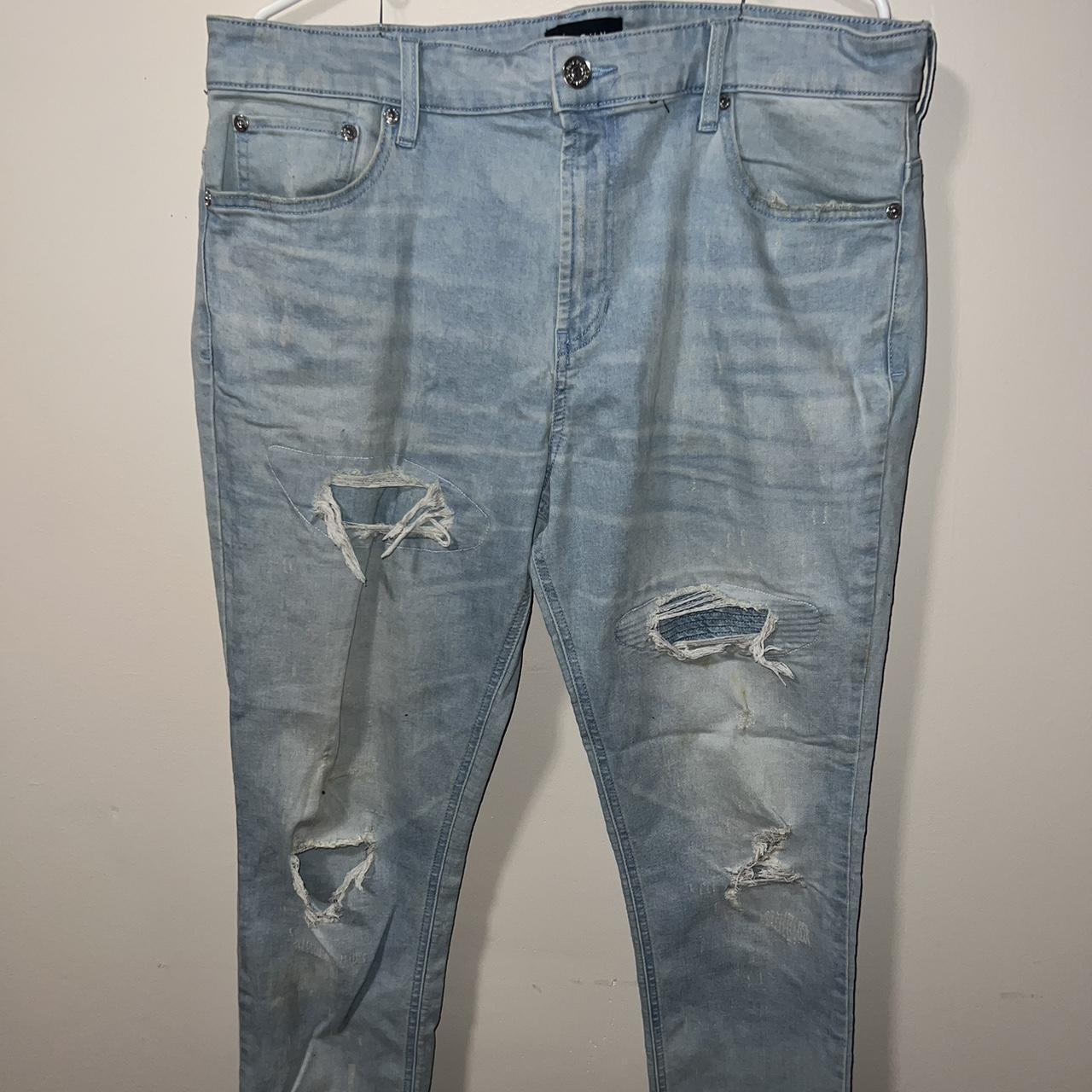 MENS - light wash PACSUN jeans distressed, active... - Depop