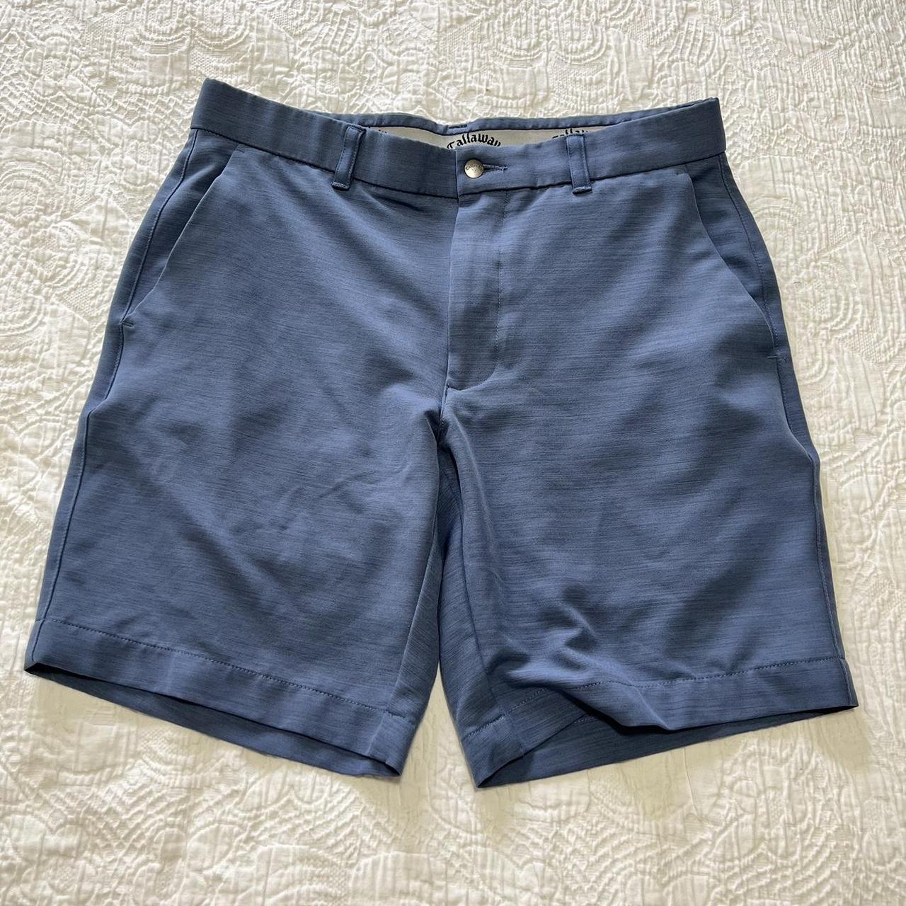 Callaway Opti Dri Golf Blue Stretch 9” Shorts Size... - Depop