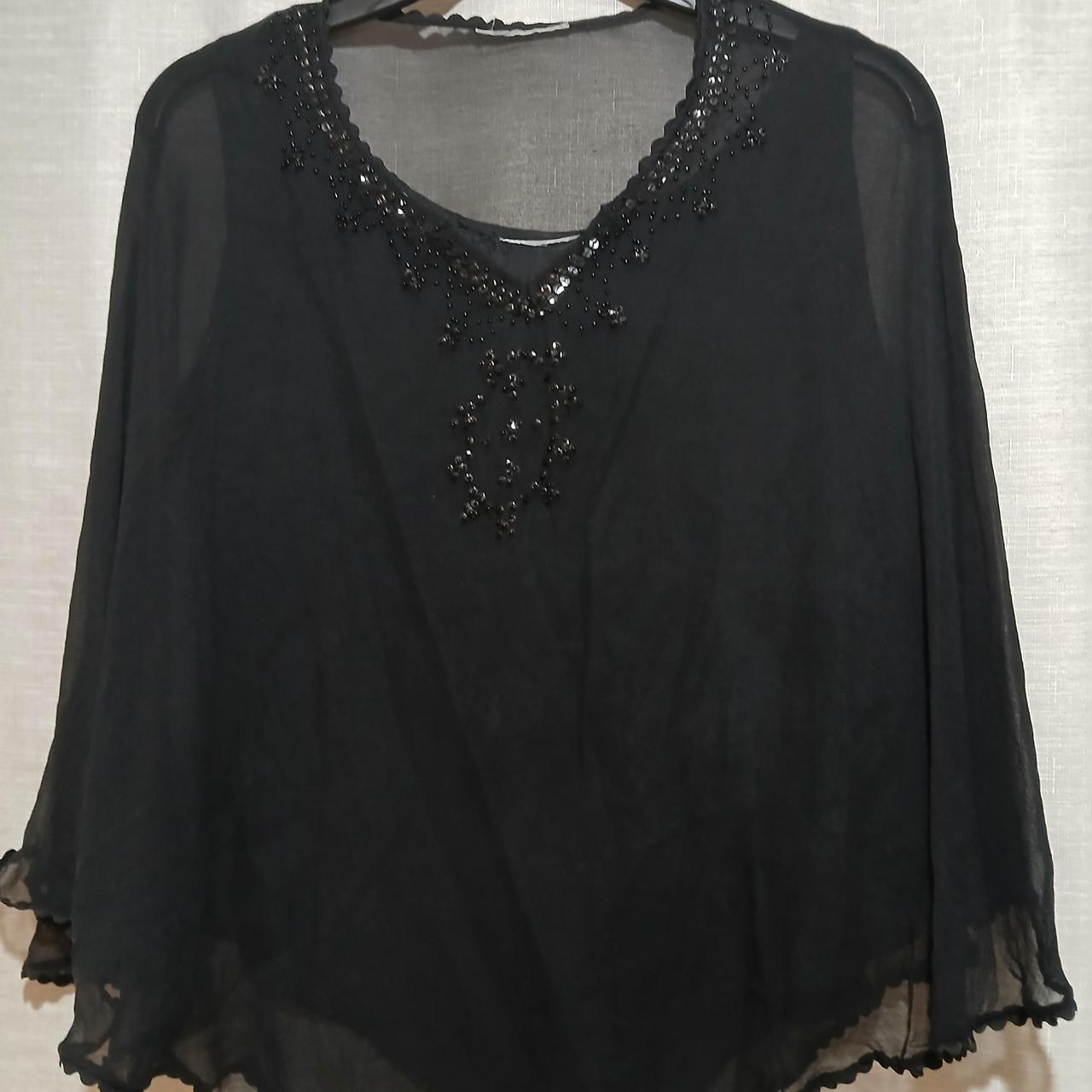 Ulla popken women's black blouse