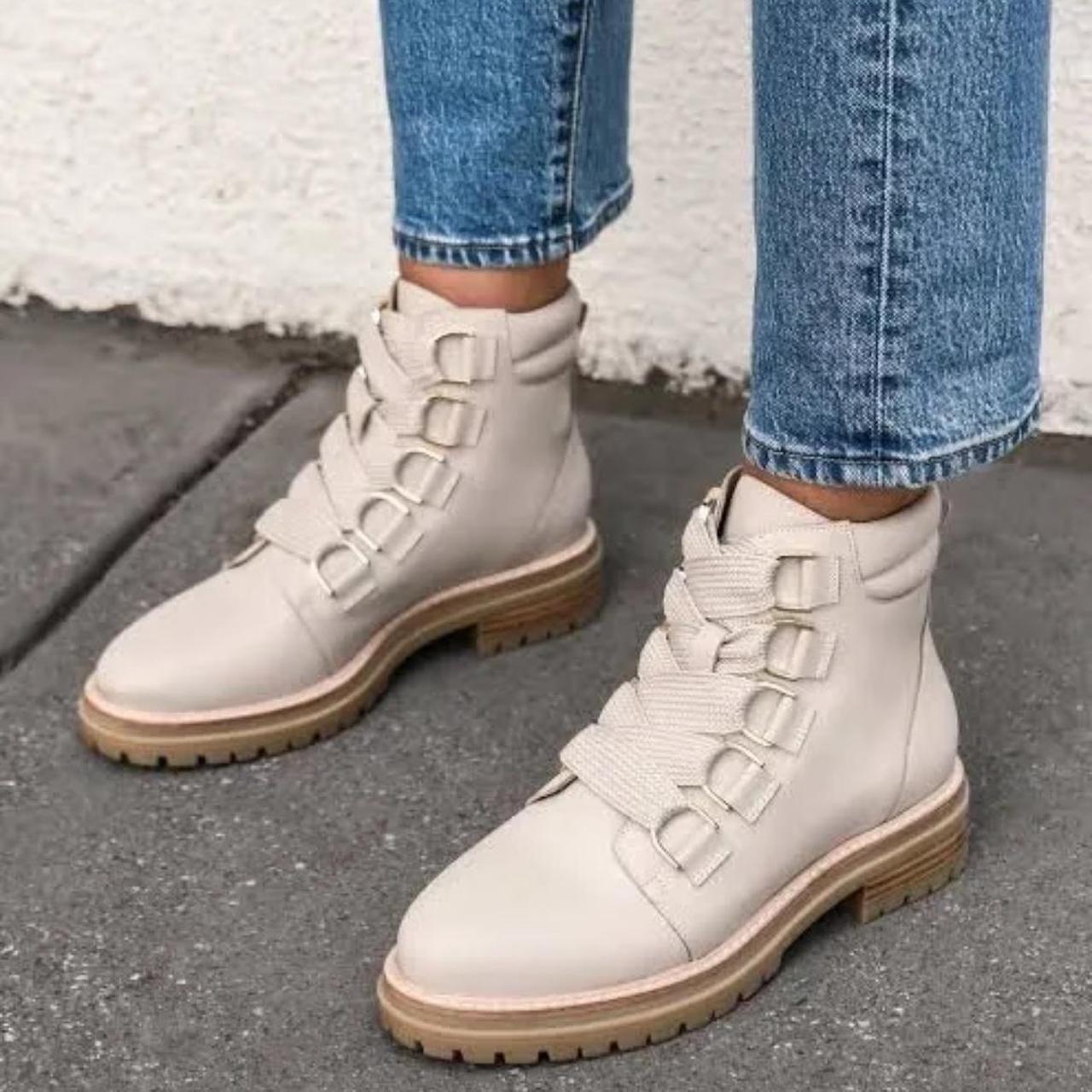 Jo Mercer Cream Leather Ankle Boots BRAND NEW,... Depop