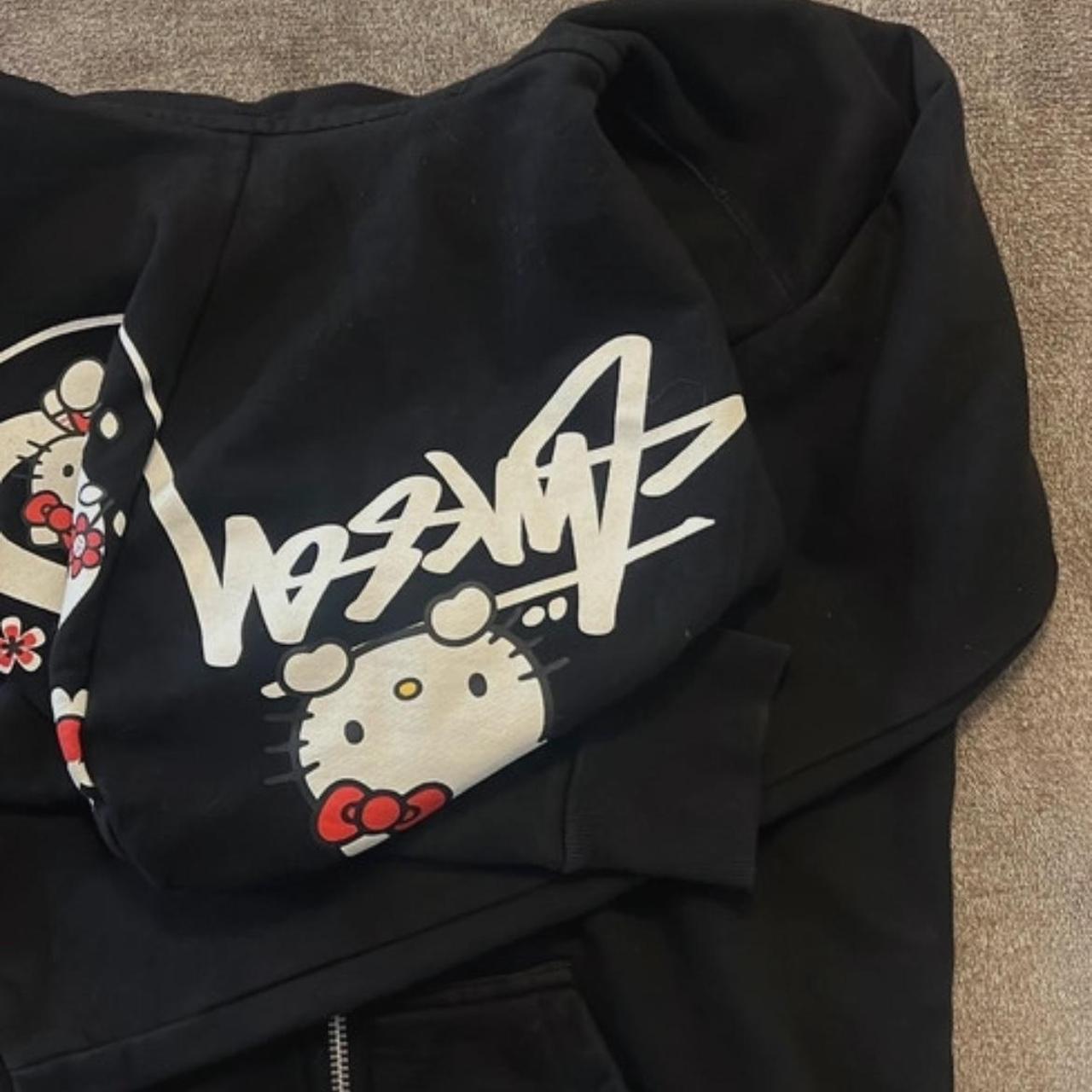 Hello Kitty x Stussy パーカー Sサイズ ブラック - メルカリ