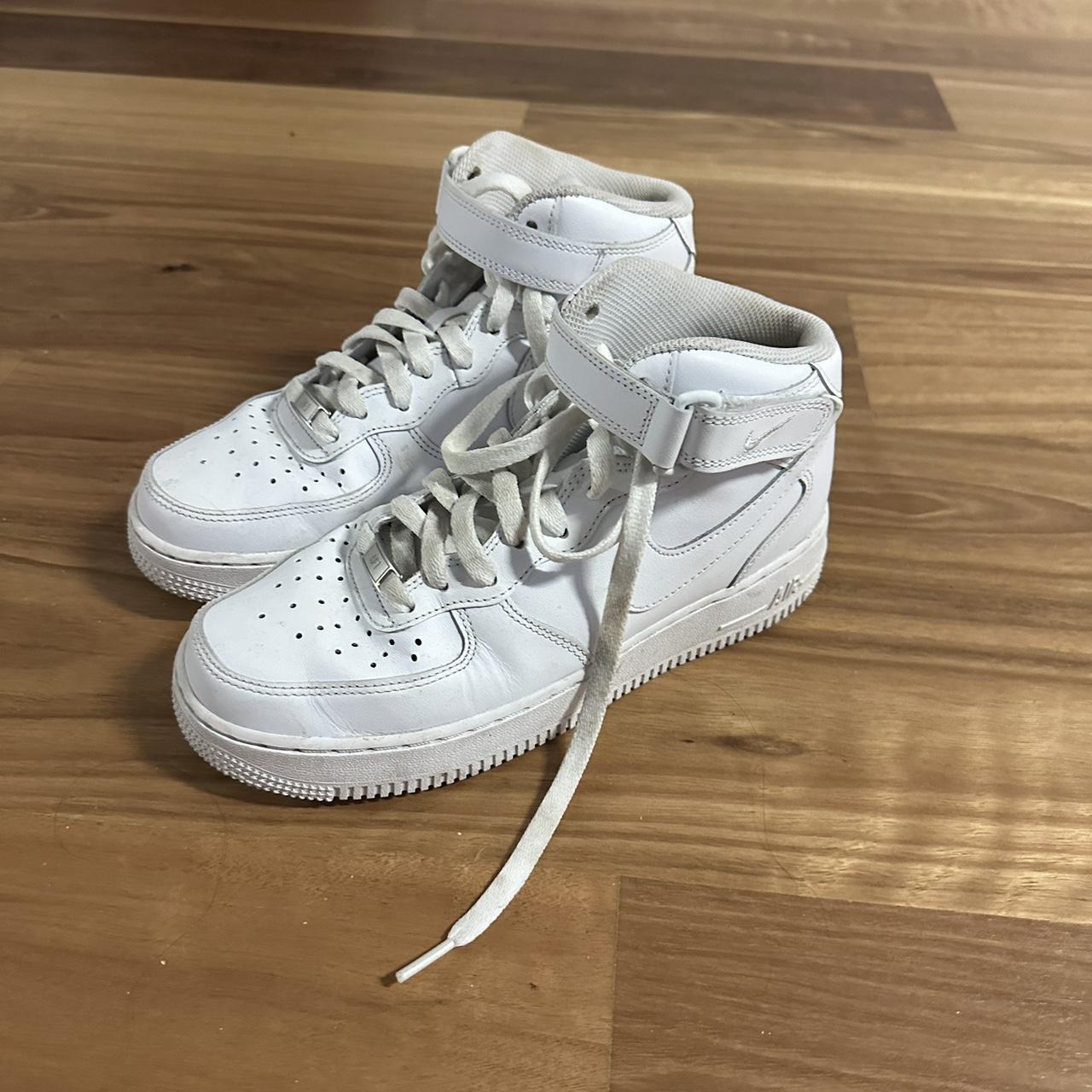 all white nike air force high tops