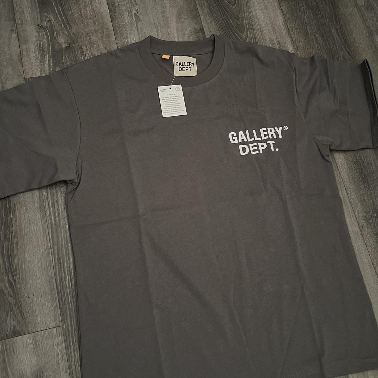 Gallery debt T shirt Grey - White Oversized fit -... - Depop