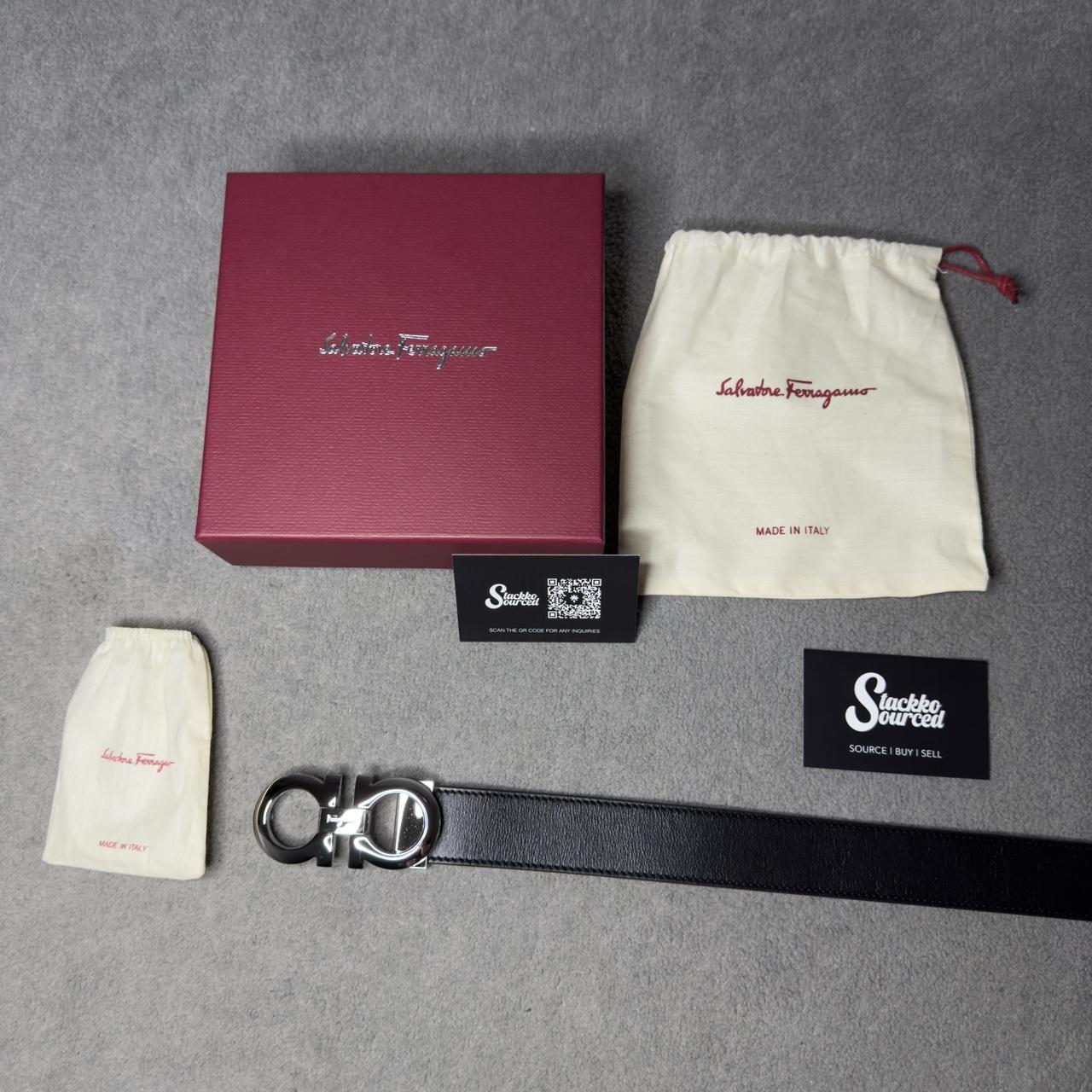 Salvatore Ferragamo silver buckle belt