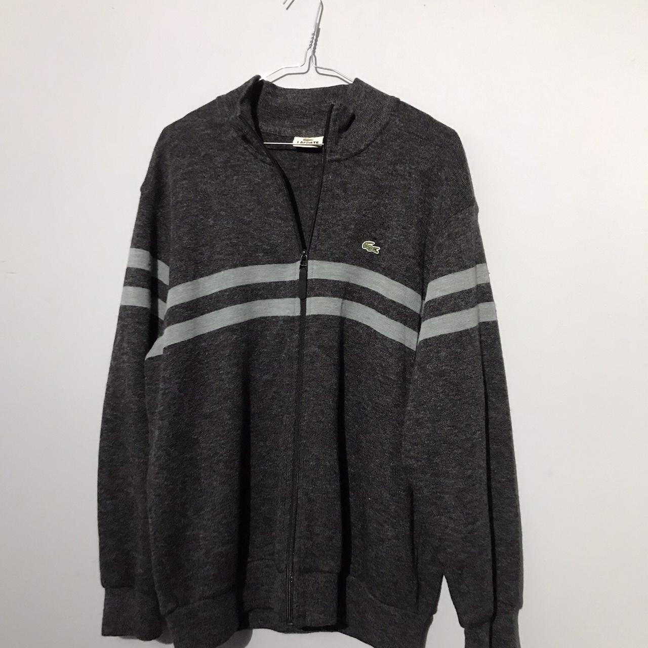 Mens Lacoste zip up cardigan Label size 5 roughly. Depop