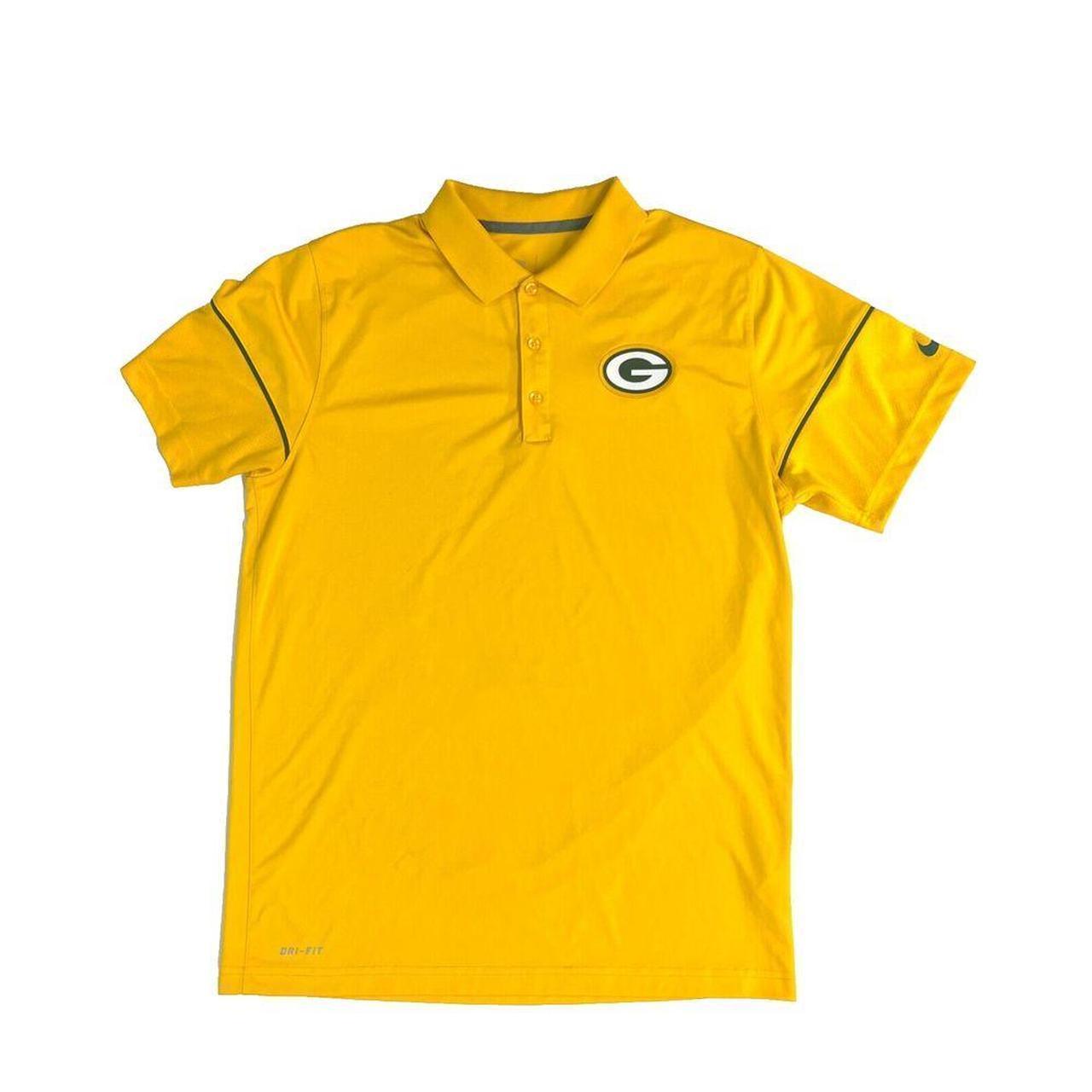 Nike Men's Polo shirt - Yellow - M – Green Bay Packers Nike Dri-Fit NFL Equipment …