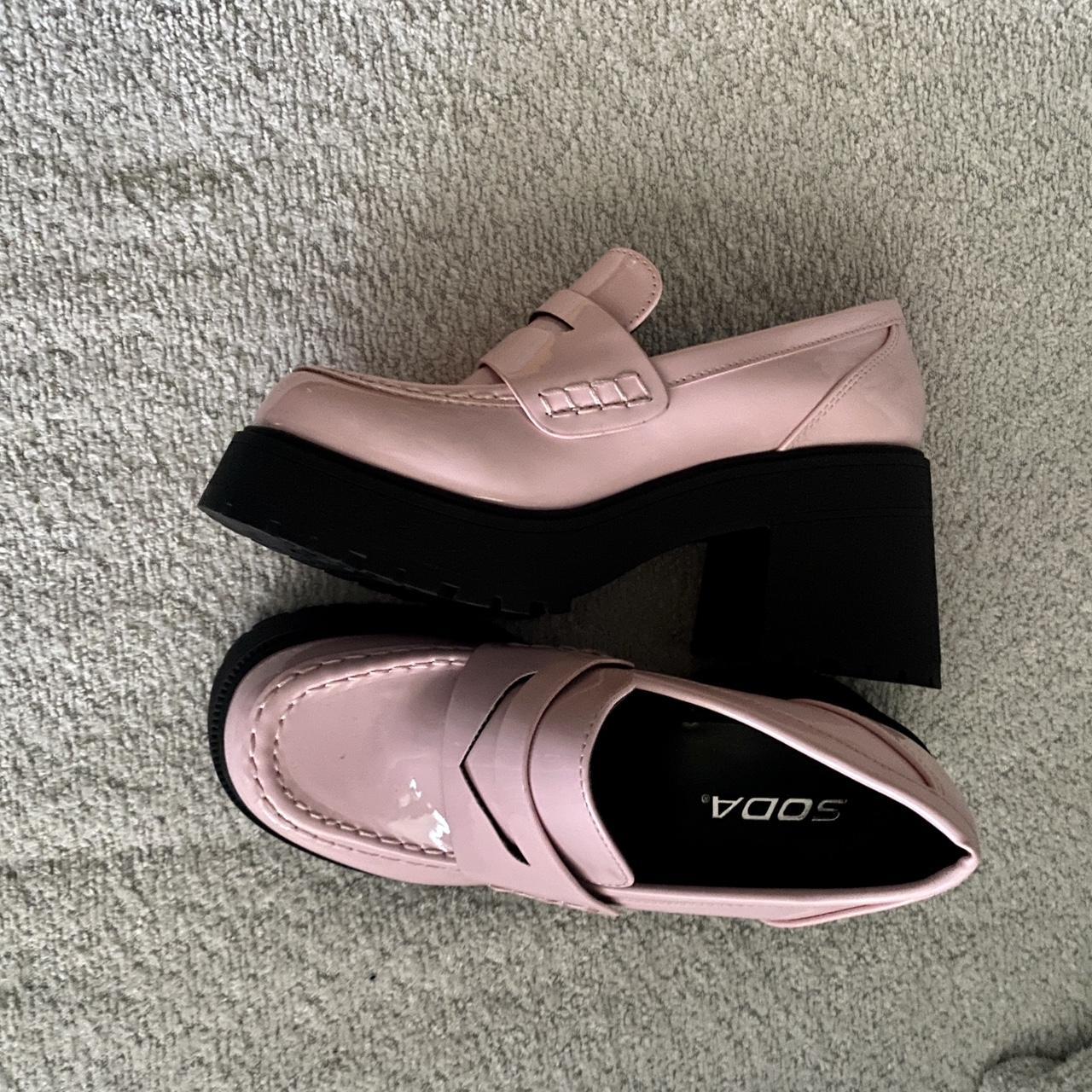 Black and hot sale pink loafers