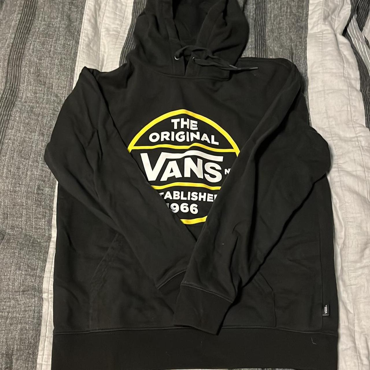 Black and yellow vans hot sale hoodie