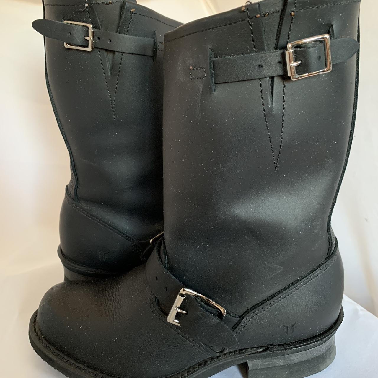 Frye Boots | Frye 77400 Engineer Black Harness... - Depop