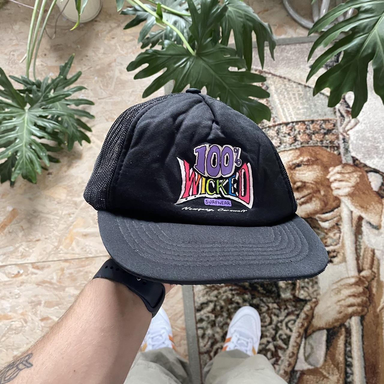 VINTAGE 90S 100% WICKED SURFWEAR AMAZING TRUCKER... - Depop