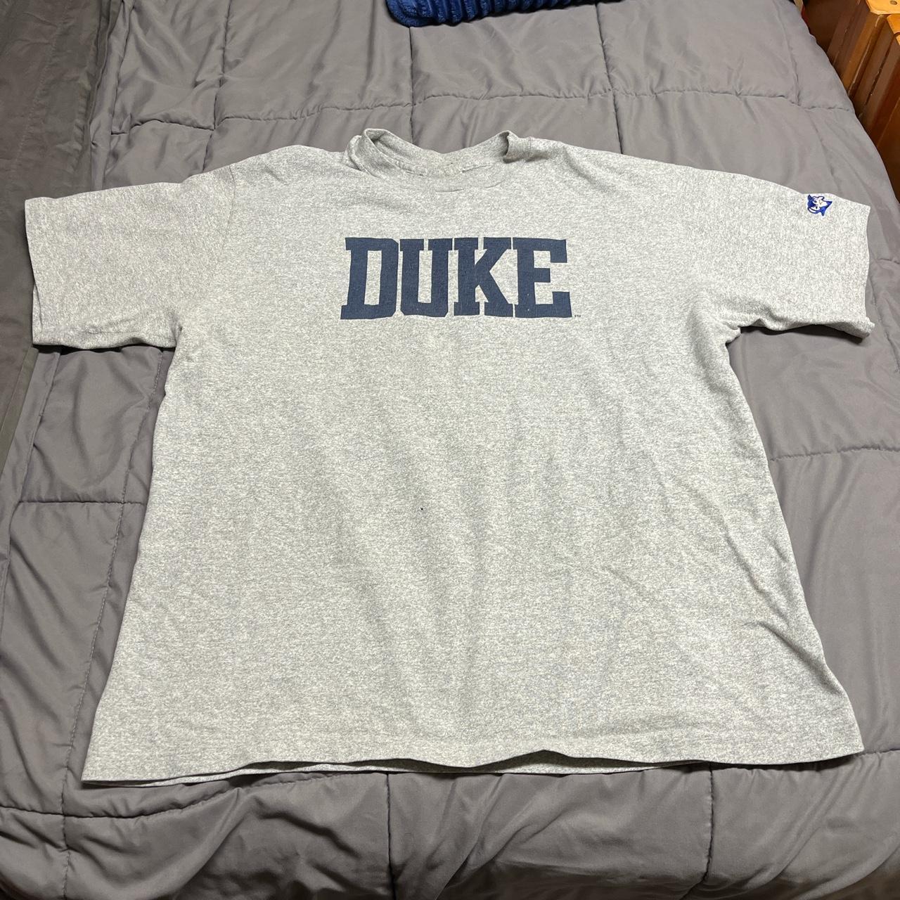 Duke Men's Grey and Navy T-shirt