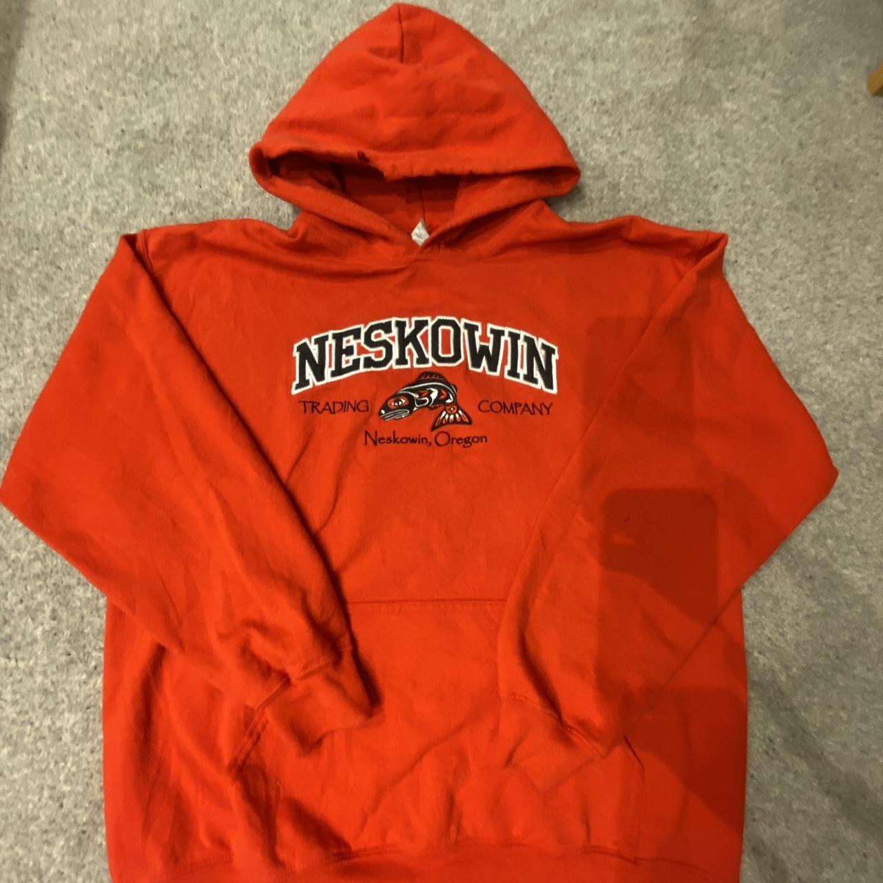 Red Vintage ‘Neskowin’ hoodie Size L , great... - Depop