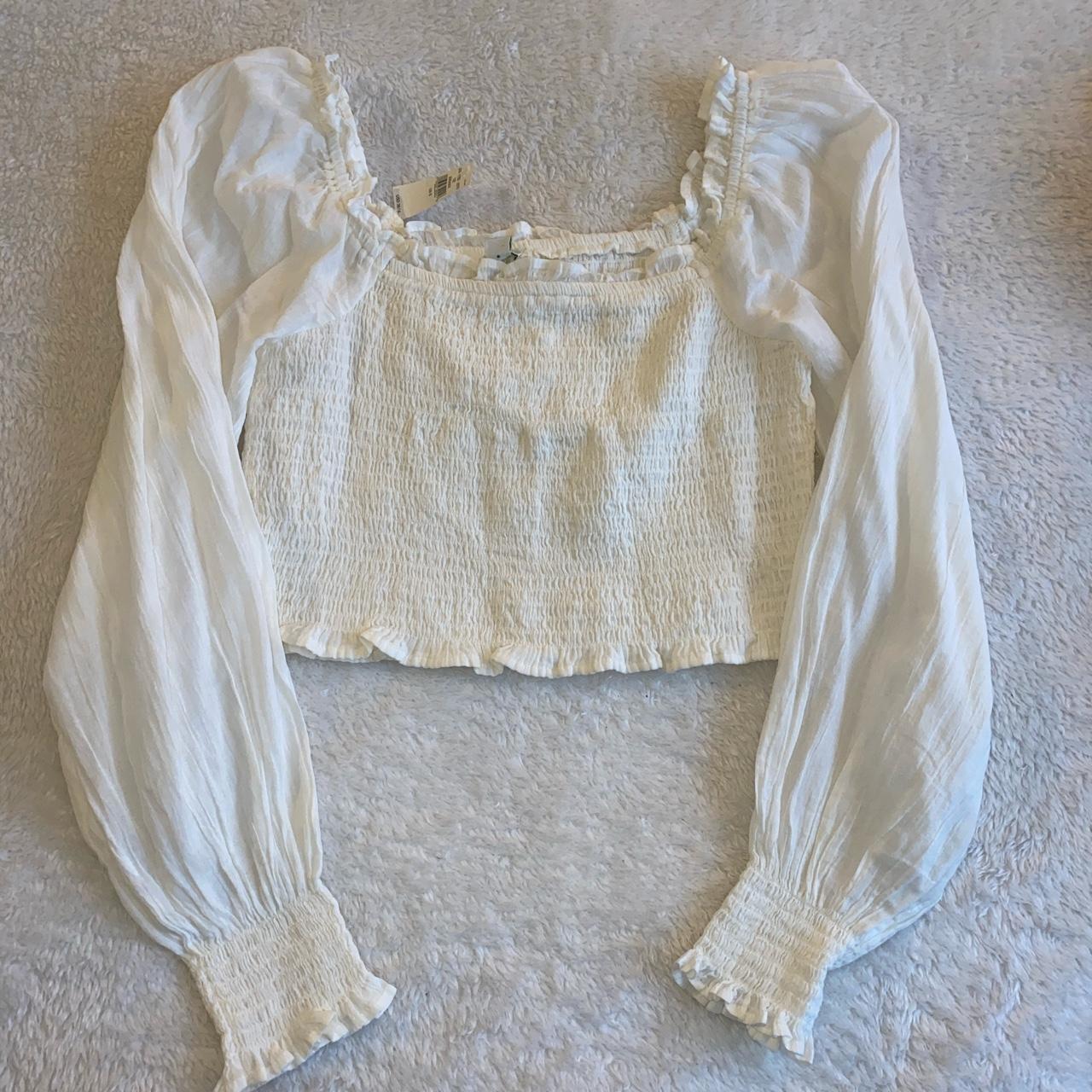 Small aerie cropped white/cream top Brand new - Depop