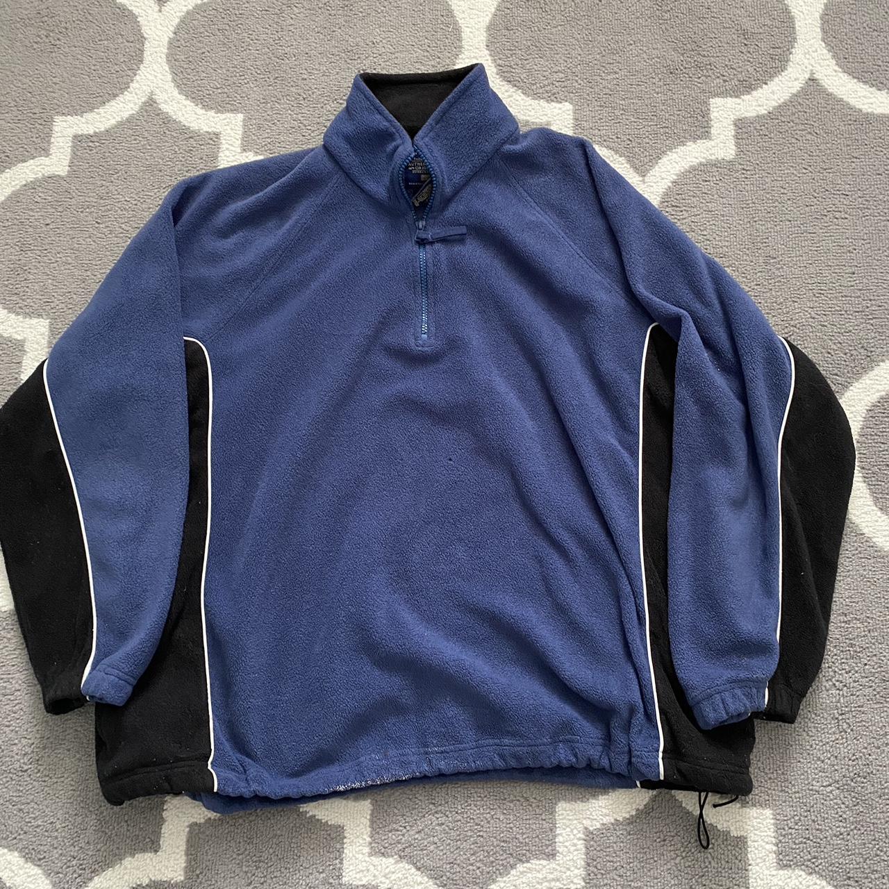 vintage faded glory baggy quarter zip sweater size... - Depop