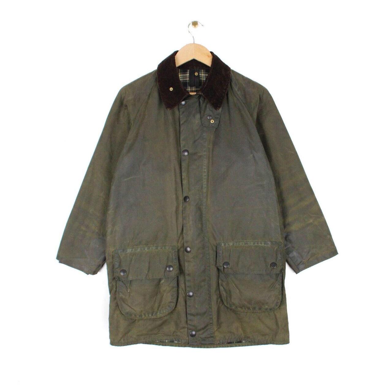 Barbour Gamefair Wax Jacket Vintage 90s Green Waxed... - Depop